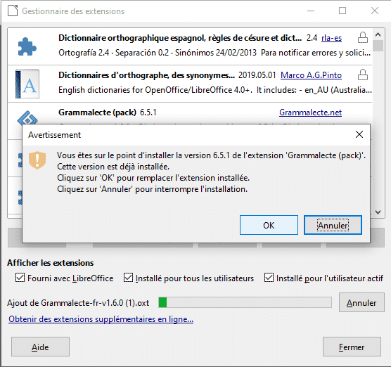 Grammalecte est un correcteur grammatical pour libre office
